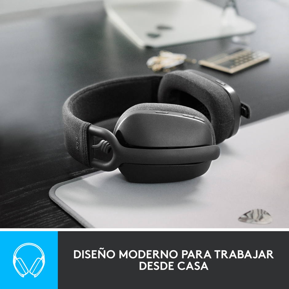 Diadema Profesional Inalámbrica & Bt Logitech Zone Vibe 100