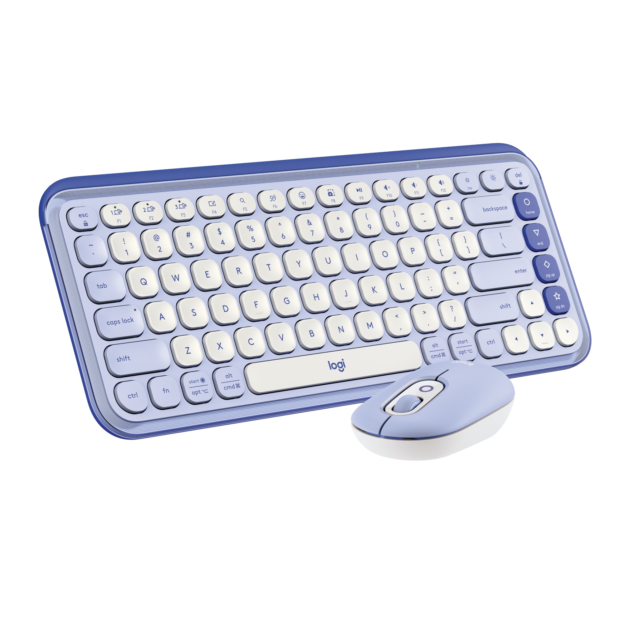 Combo Teclado Y Mouse Bluetooth, Logitech Pop Icon, Lila