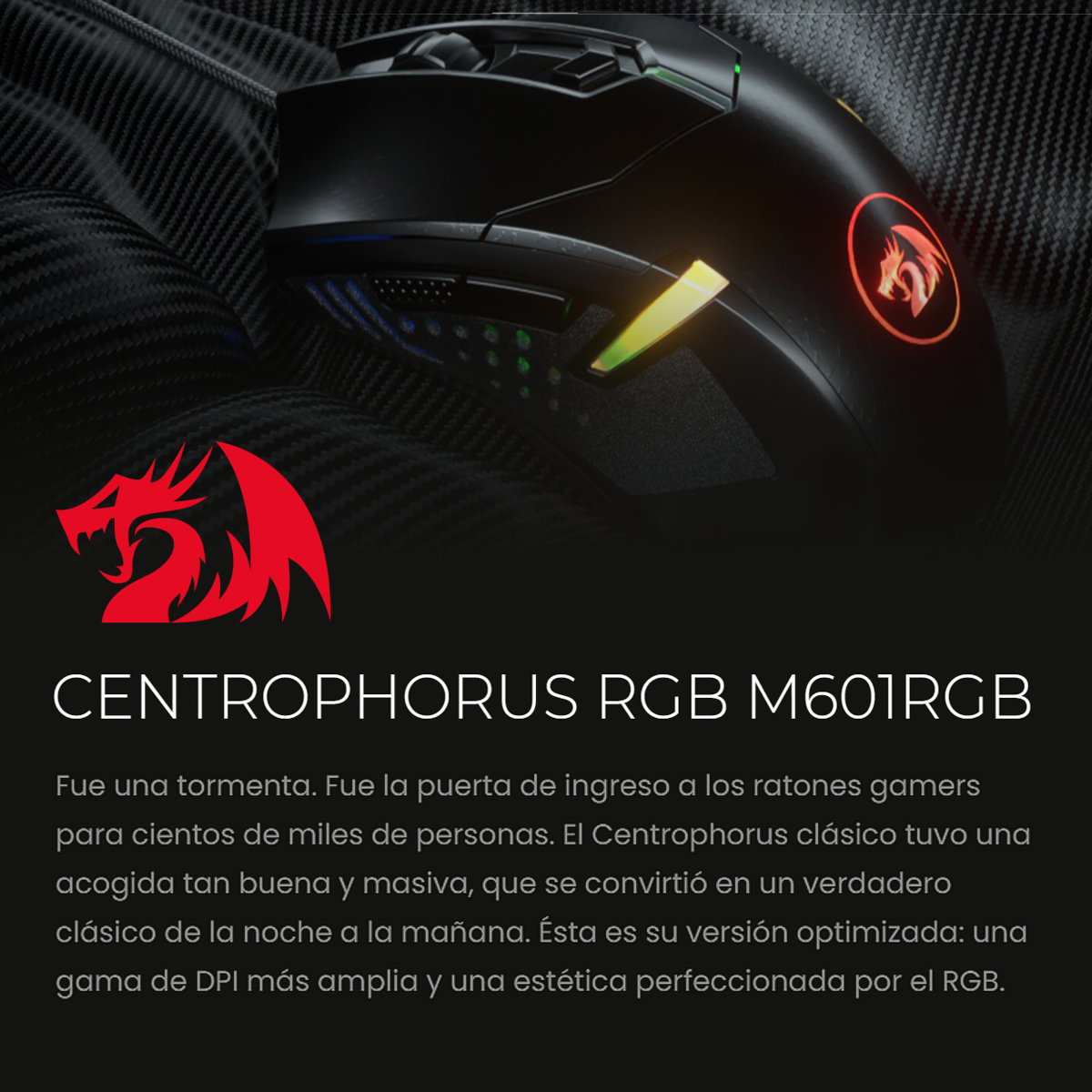 Combo Gamer Teclado Mecánico T-DAGGER Naxos T-TGK310 + Mouse Redragon Centrophorus M601 RGB 7200 DPI