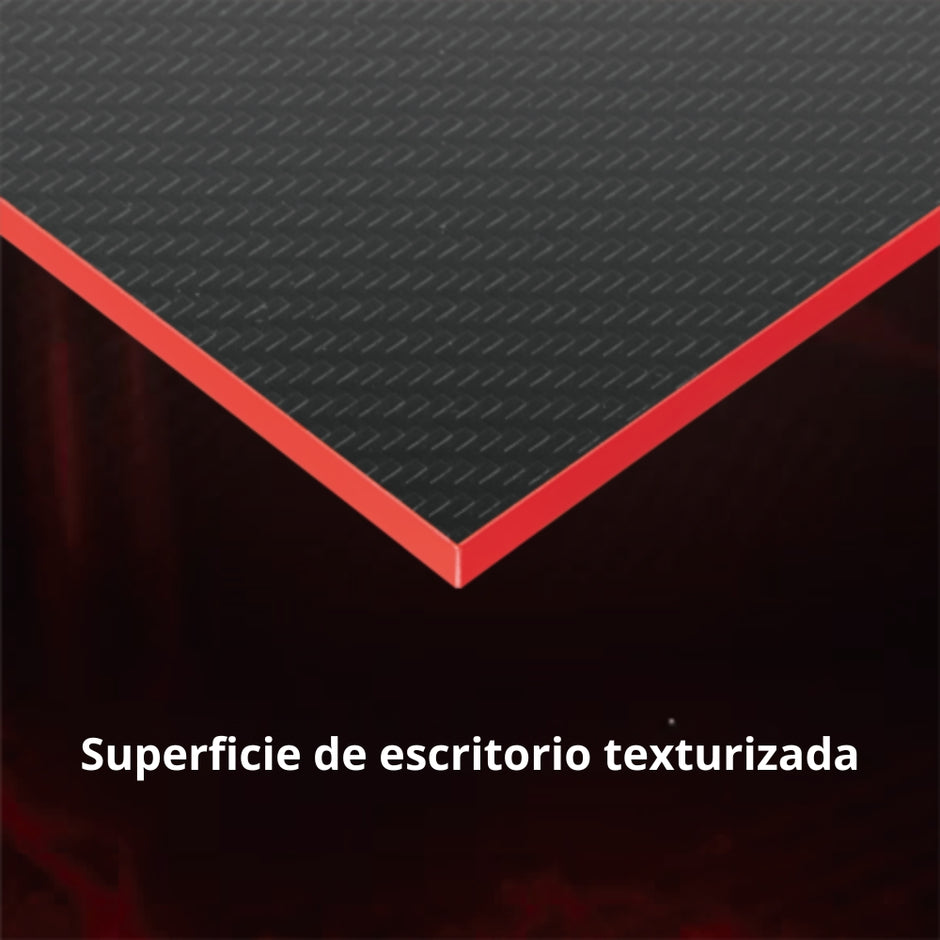 Escritorio Gamer TechGo MPCG-15 Compacto Superficie Texturizada 110cm*50cm Estantería Bolsa Organizadora