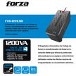 Regulador de Voltaje Automático Forza FVR-1221USB de 1200VA con 8 Tomas + 2 USB