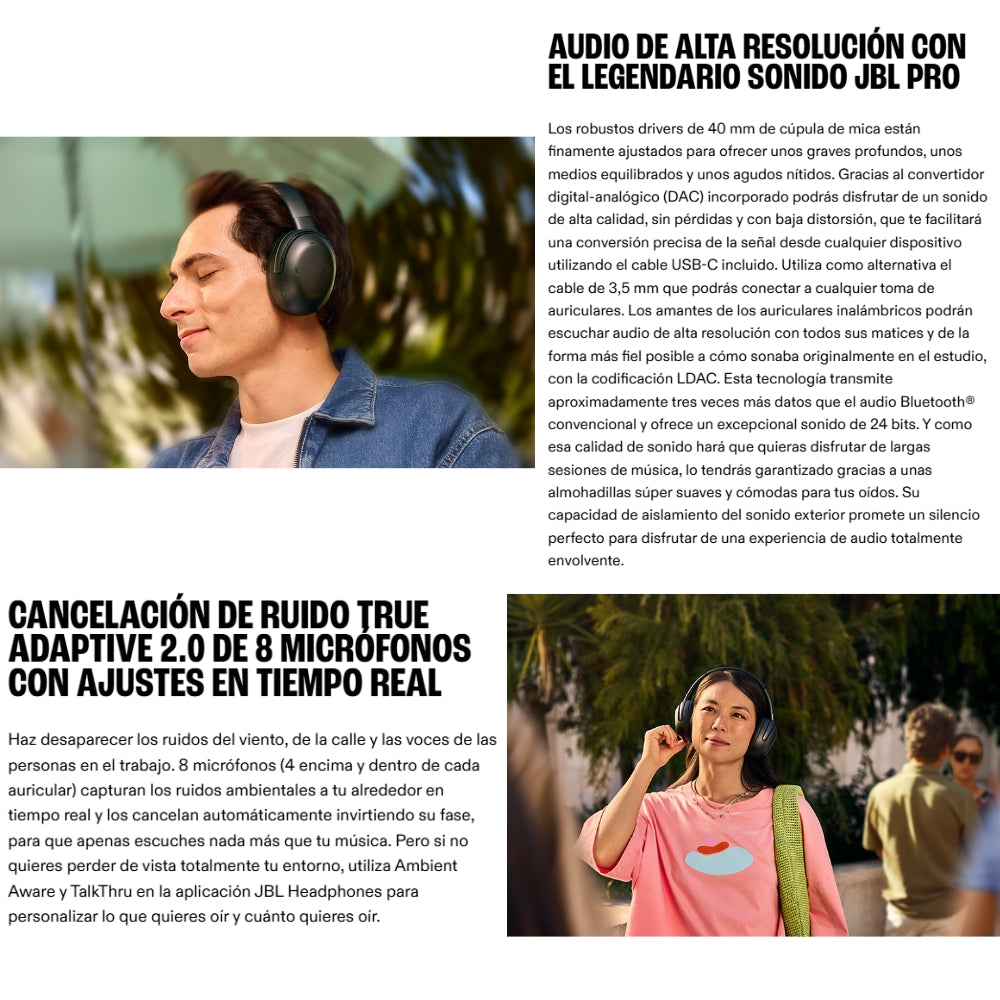 Auriculares Inalámbricos Premium JBL Tour One M3 con Cancelación de Ruido y Audio Hi-Res