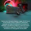 Combo Gamer 4en1 Redragon S147 RGB Teclado Shiva + Mouse K1ng + Diadema Cronus + Pad Mouse Pisces