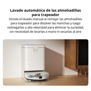 Aspiradora Robot Xiaomi H50 10000Pa Trapeado 180rpm Cepillo Lateral Anti-Enredos Base Autovaciado 5200mAh