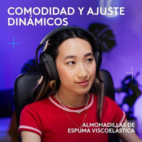 Audífonos Diadema Gamer Inalámbrica Logitech G321 LIGHTSPEED Bluetooth Flip-to-Mute PC/PS5/Switch - Negro