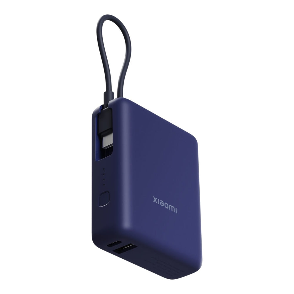 Power Bank Xiaomi 10000mAh 33W con Cable USB‑C Integrado Carga Rápida Diseño Compacto Azul