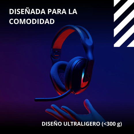 Diadema Gamer Logitech G A20x Lightspeed Ps5/Xbox/Switch/PC, Negro
