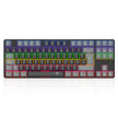 Teclado Gamer Mecanico T-dagger Bora Lite Rainbow con Switch Red, Negro/Gris