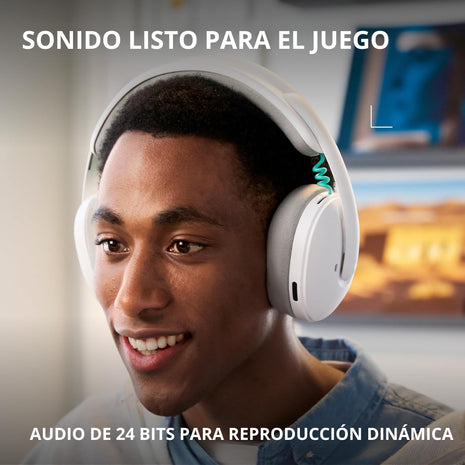 Audífonos Diadema Gamer Inalámbrica Logitech G325 LIGHTSPEED Bluetooth PC/PS5/Switch/Xbox - Blanco