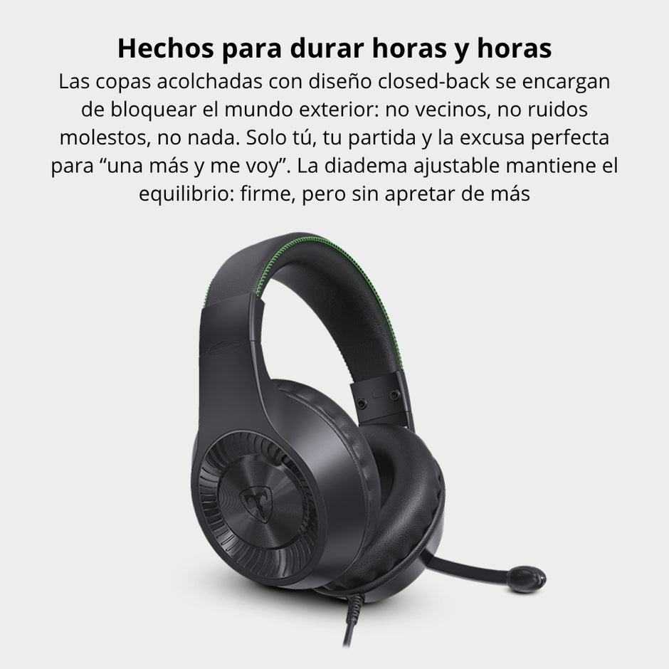 Diadema Gamer T-Dagger Geeraz T-RGH113 Microfono Conector 3.5 mm - Negro