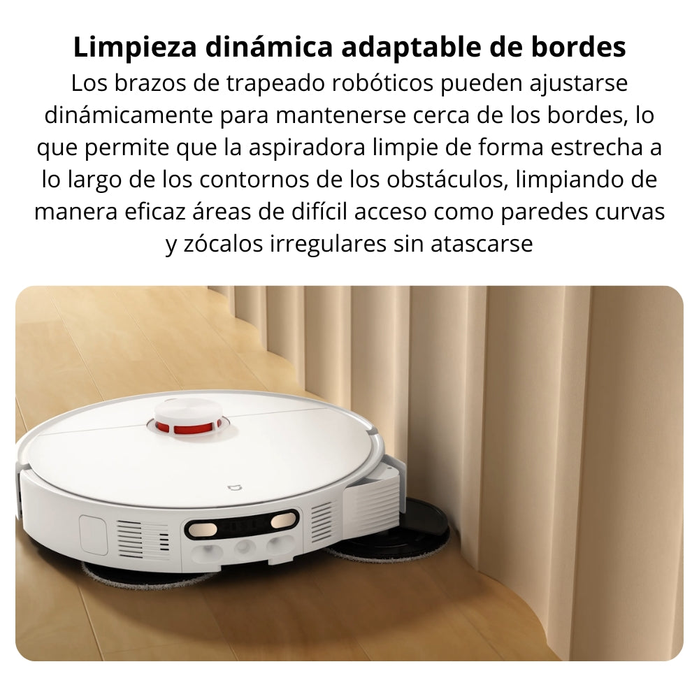 Aspiradora Robot Xiaomi H50 Pro 15000Pa Trapeado Brazos Extensibles Anti-Enredos Base Autovaciado 5200mAh