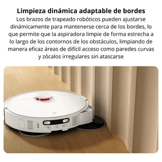 Aspiradora Robot Xiaomi H50 Pro 15000Pa Trapeado Brazos Extensibles Anti-Enredos Base Autovaciado 5200mAh