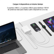 Cargador de Pared Belkin BoostCharge Pro WCH010dqWH GaN 108W con 2 USB-C y 2 USB-A Blanco