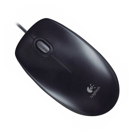 Mouse Óptico Logitech M90 con Cable USB Cómodo Diseño Ambidiestro - Negro