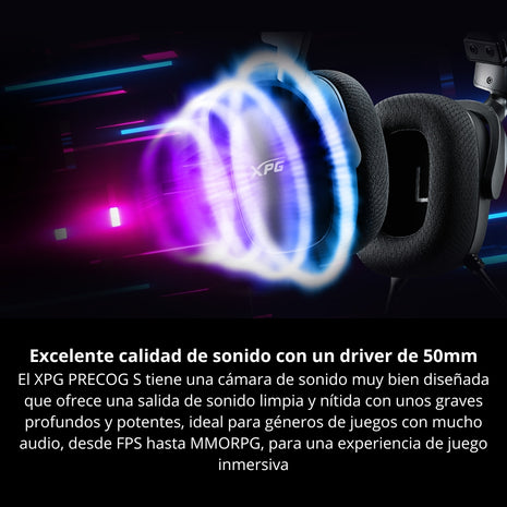 Diadema Gamer Alámbrica XPG Precog S para Xbox, PS4, PC con Micrófono y Conexión 3.5mm