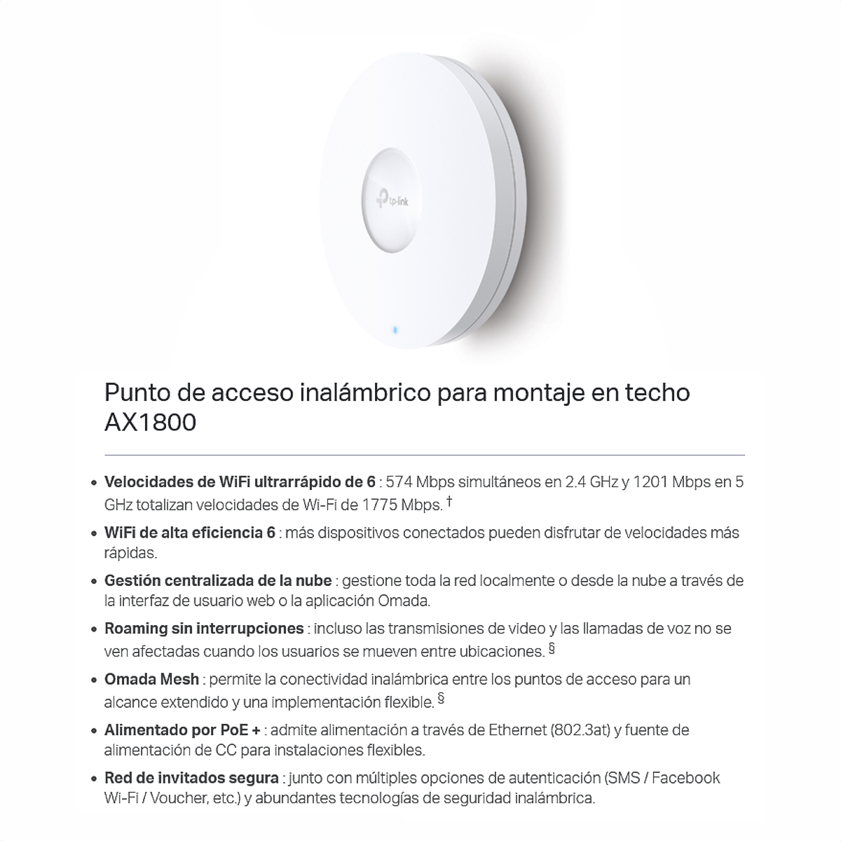 Ax1800 Wi-fi 6 Wireless Dual Band Tp-link Mount - Eap610 /vc