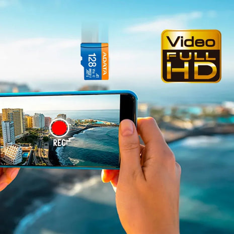 Memoria Micro SD 128GB ADATA Premier 100MB/s A1 V10 U1 Clase 10 UHS-I Full HD Android + Adaptador SD