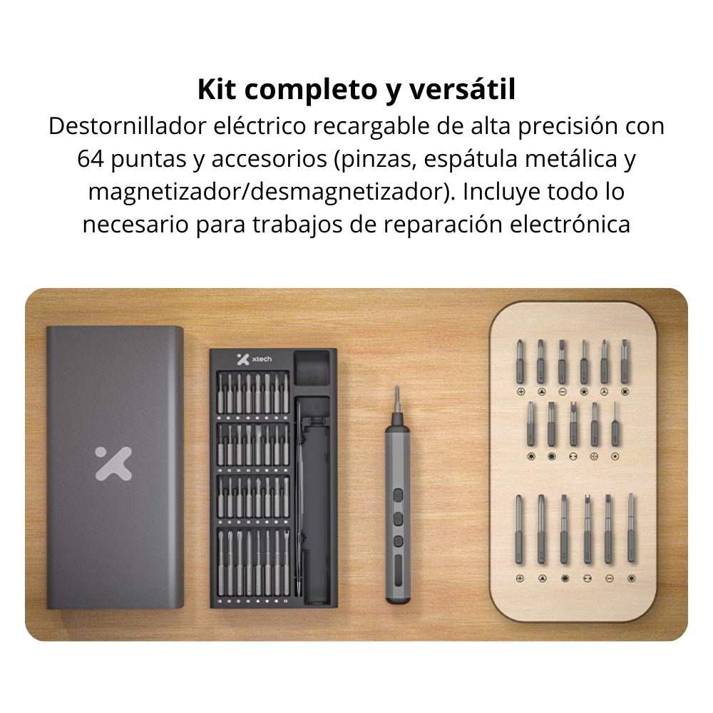 Kit Destornillador Alta Precisión 68 en 1 Xtech XTA-821