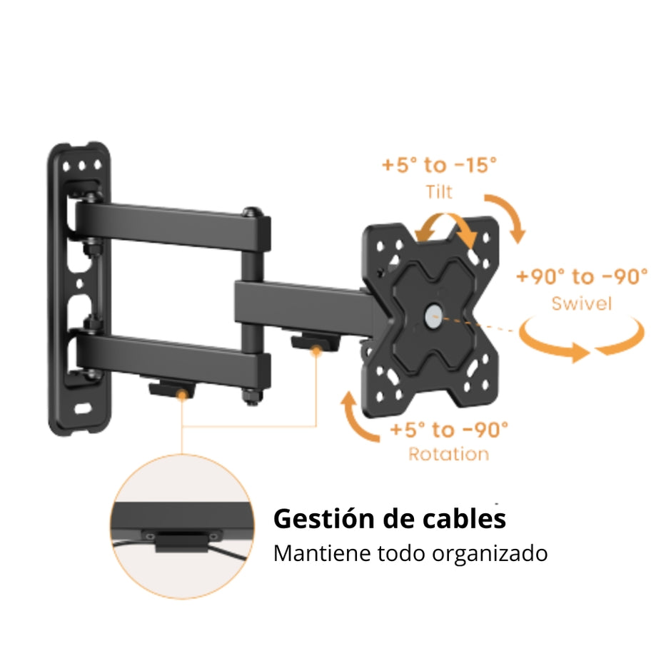 Soporte para TV Hasta 36cm TechGo SPB-1103 Pantalla 13 a 32