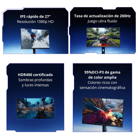 Monitor Gaming Xiaomi G27i 2026, Panel IPS 27" Full HD 1080p, Frec. 200Hz/Resp. 1ms, HDR400