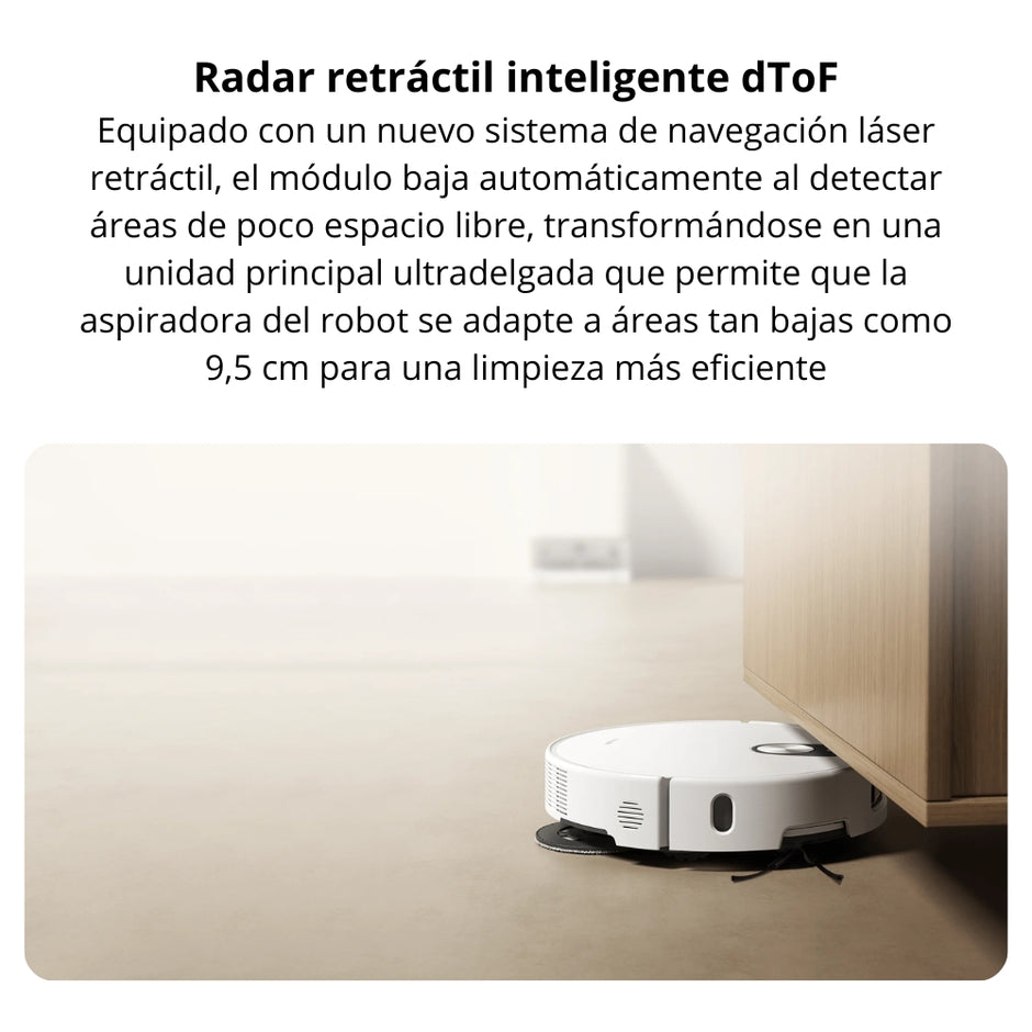 Aspiradora Robot Xiaomi Robot Vacuum 5 20000Pa Base Omni Autolavado Mopa Extensible Radar dToF Retráctil