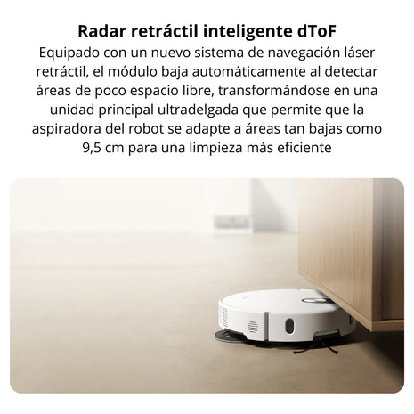 Aspiradora Robot Xiaomi Vacuum 5 20000a Base Omni Autolavado Mopa Extensible Radar Láser dToF Retráctil