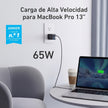 Cargador Anker 735 65W GaN II 2 USB-C 1 USB-A Power Delivery para Laptop y Celular