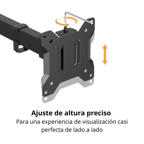 Soporte Monitor Triple Techgo SPM-1135 Escritorio 17-32" Brazo Articulado Acero VESA Ajustable Ergonomico