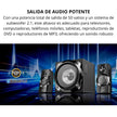Sistema de Sonido Genius SW-2.1 1850BT 50W con Bluetooth 5.3, Subwoofer Potente 2.1 y Control Remoto
