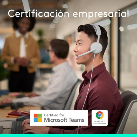 Audífonos Diadema Profesional Logitech Zone Wireless 2 ES Bluetooth ANC Híbrida Adaptativa - Blanco Crudo