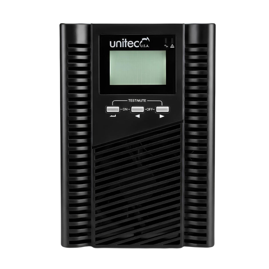 UPS Online Unitec UN-900 2000VA 1800W Doble Conversión LCD USB RS232 con 6 Tomas NEMA