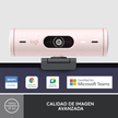 Cámara Web Full Hd Logitech Brio 500 / Rightlight 4 Con Hdr - Rosa