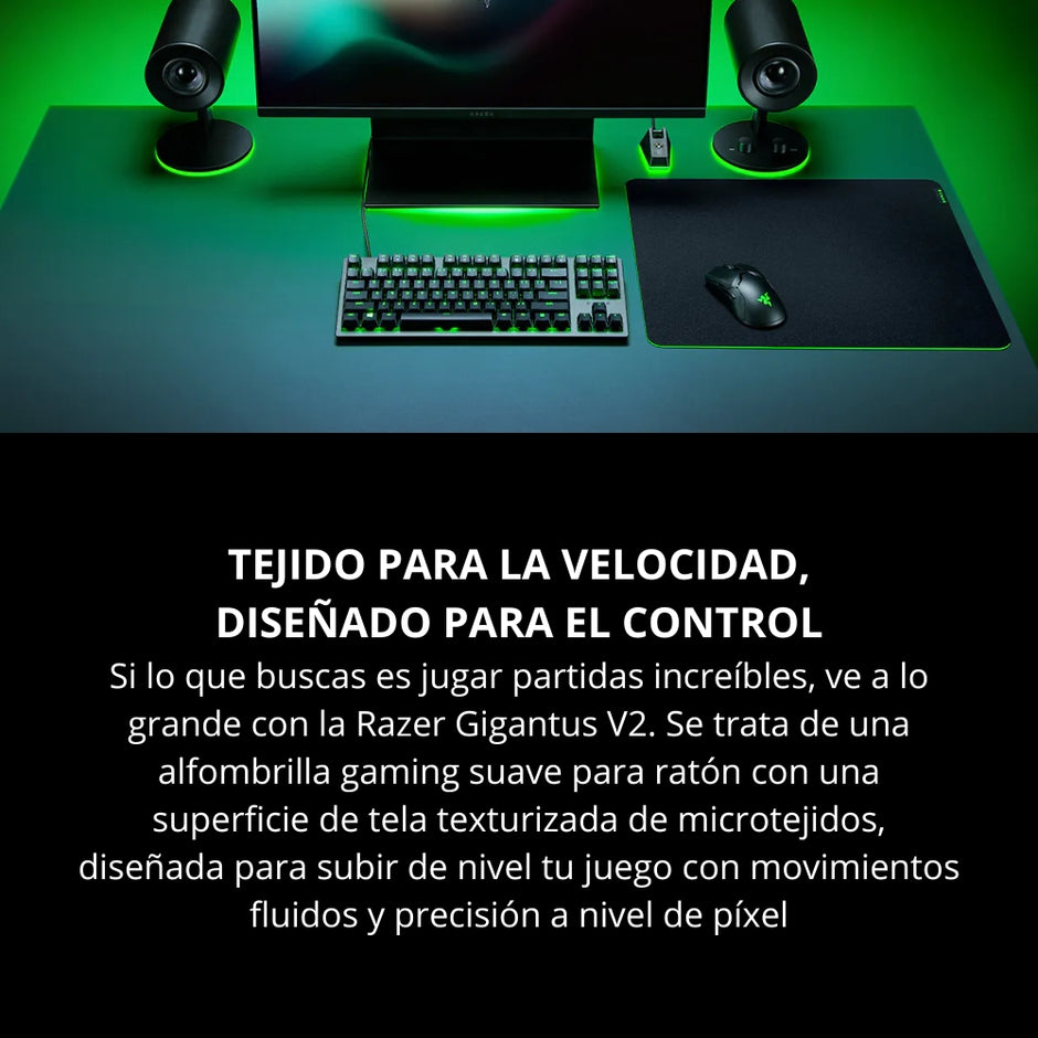 Alfombrilla Gaming Razer Gigantus V2 Tamaño L Antideslizante - Negro