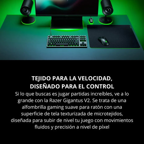 Alfombrilla Gaming Razer Gigantus V2 Tamaño L Antideslizante - Negro