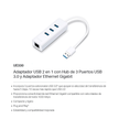 Hub Usb 3.0 2en1: 3 Usb + 1 Ethernet Gigabit, Tp-link Ue330