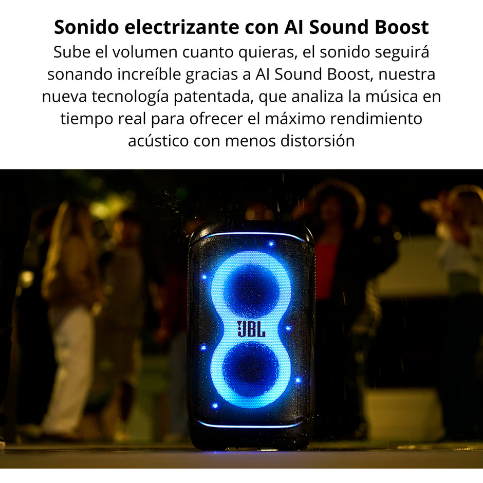 Parlante Cabina Bluetooth JBL PartyBox 520 400W RMS IPX4 Batería 18h Auracast AI Sound Boost Luces LED