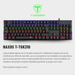 Teclado Gamer Mecánico T-Dagger Naxos T-TGK310 Rainbow Switch Red / Gris-Negro