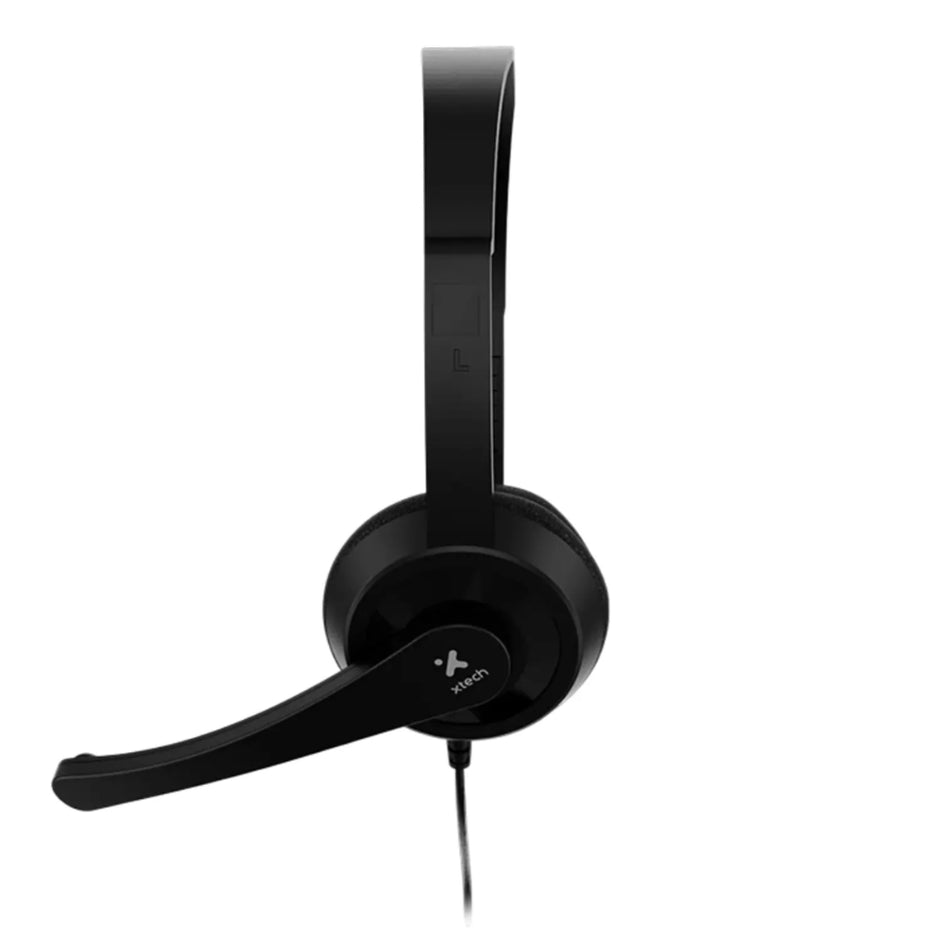 Audífonos Diadema USB Xtech XTH-241 con Micrófono, Control y Mute - Negro