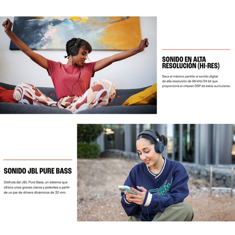 Jbl Tune 520c Diadema Manos Libres Usb-c / Sonido Pure Bass Azul