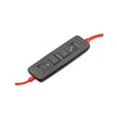 Diadema Alambrica HP Poly BW 3220 USB-C + USB-A con Microfono, Negro/Rojo
