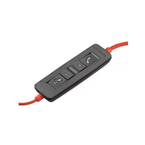 Diadema Alambrica HP Poly BW 3220 USB-C + USB-A con Microfono, Negro/Rojo