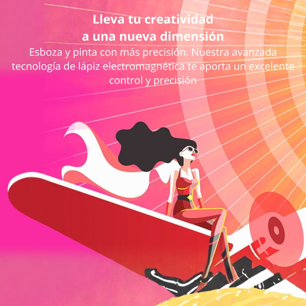 Tableta Gráfica One by Wacom Small CTL-472 USB 2540 LPI Lápiz sin Pila 2048 Niveles - Negro/Rojo