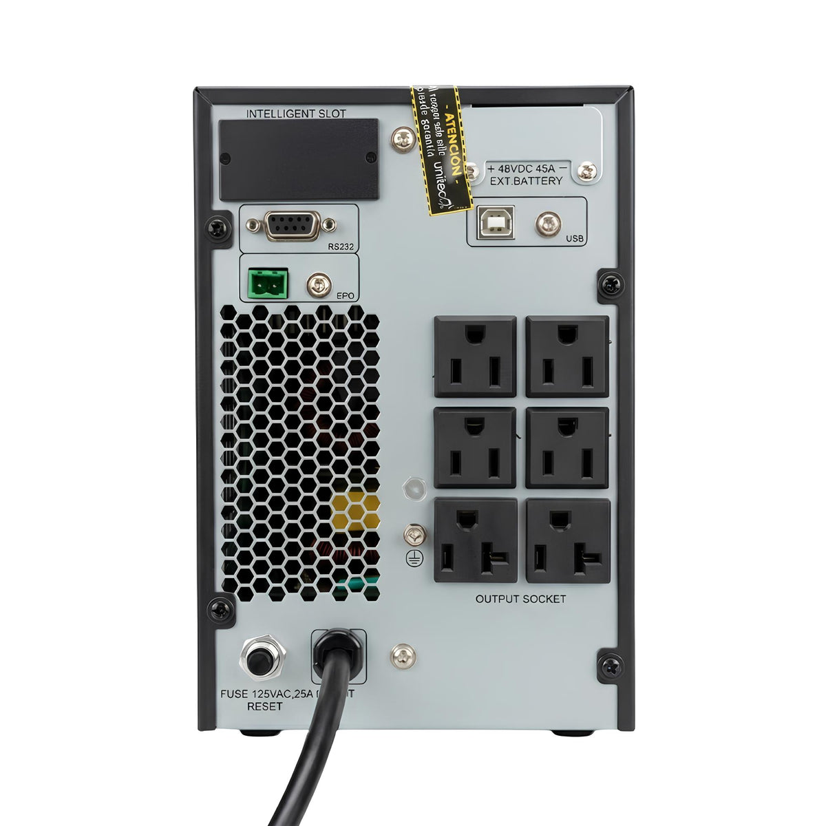 UPS Online Unitec UN-900 2000VA 1800W Doble Conversión LCD USB RS232 con 6 Tomas NEMA