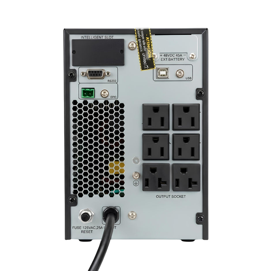 UPS Online Unitec UN-900 2000VA 1800W Doble Conversión LCD USB RS232 con 6 Tomas NEMA