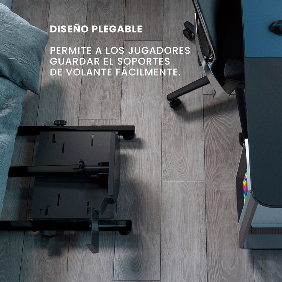 Soporte Universal Plegable para Simulador Timón y Palanca TechGo SPTG-03, Compatible Logitech y +