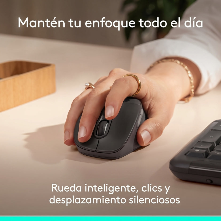 Mouse Inalámbrico Logitech Signature Comfort Plus M850 L Multidispositivo Bluetooth SmartWheel  - Grafito