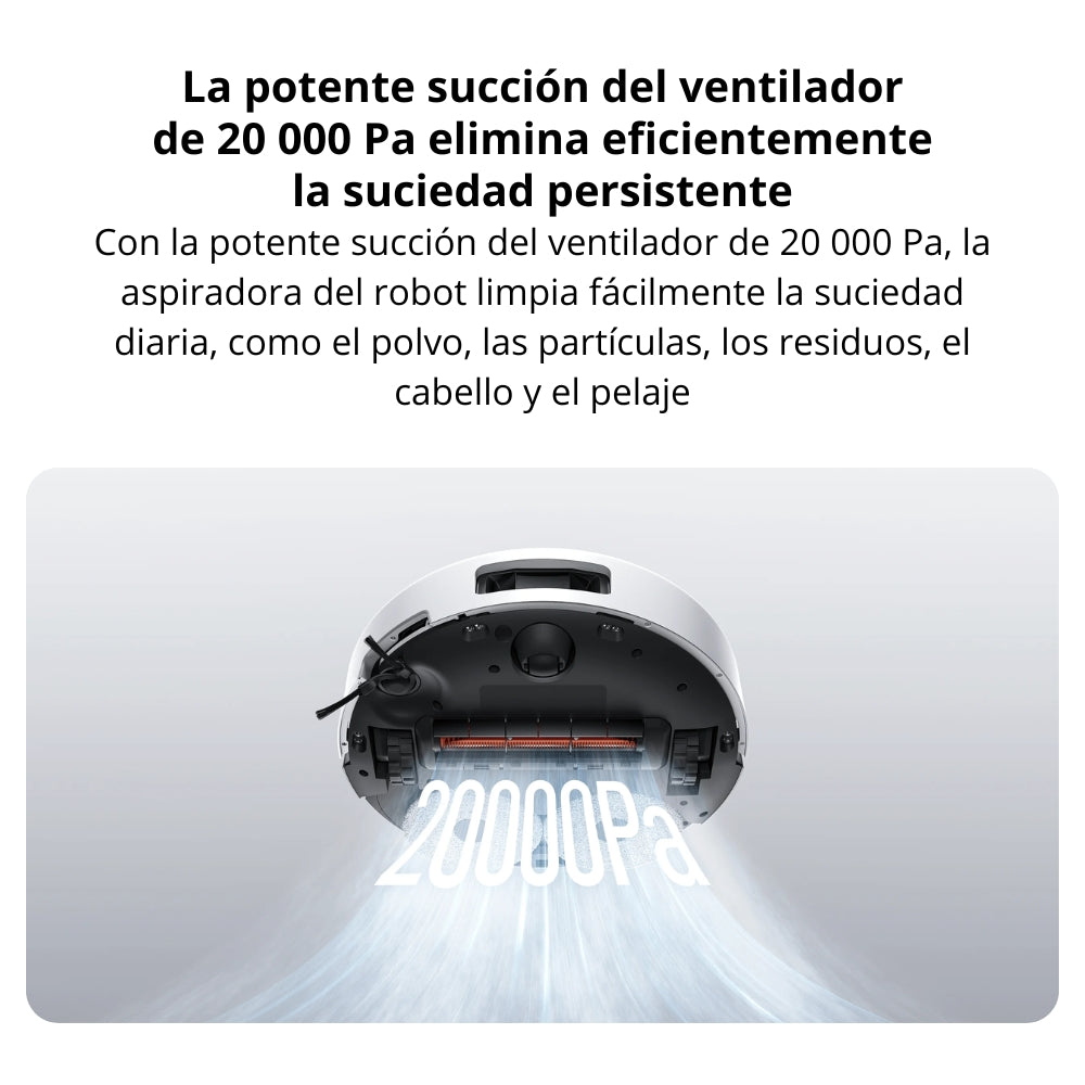 Aspiradora Robot Xiaomi Robot Vacuum 5 20000Pa Base Omni Autolavado Mopa Extensible Radar dToF Retráctil