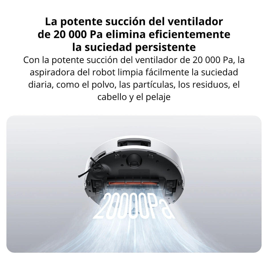 Aspiradora Robot Xiaomi Robot Vacuum 5 20000Pa Base Omni Autolavado Mopa Extensible Radar dToF Retráctil