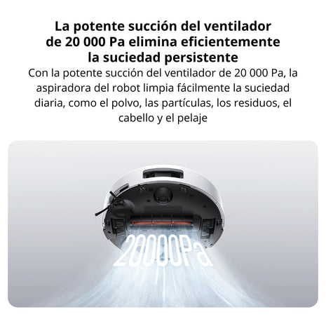 Aspiradora Robot Xiaomi Vacuum 5 20000a Base Omni Autolavado Mopa Extensible Radar Láser dToF Retráctil