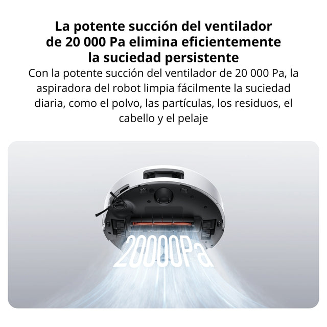 Aspiradora Robot Xiaomi Vacuum 5 20000a Base Omni Autolavado Mopa Extensible Radar Láser dToF Retráctil